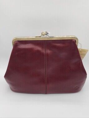 Patricia Nash Vivienne Oxblood Leather Frame Bag NWT